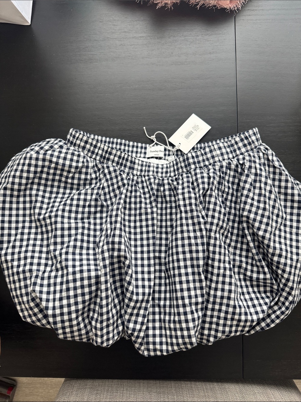 Sunday Best Navy & White Gingham Bubble Skirt